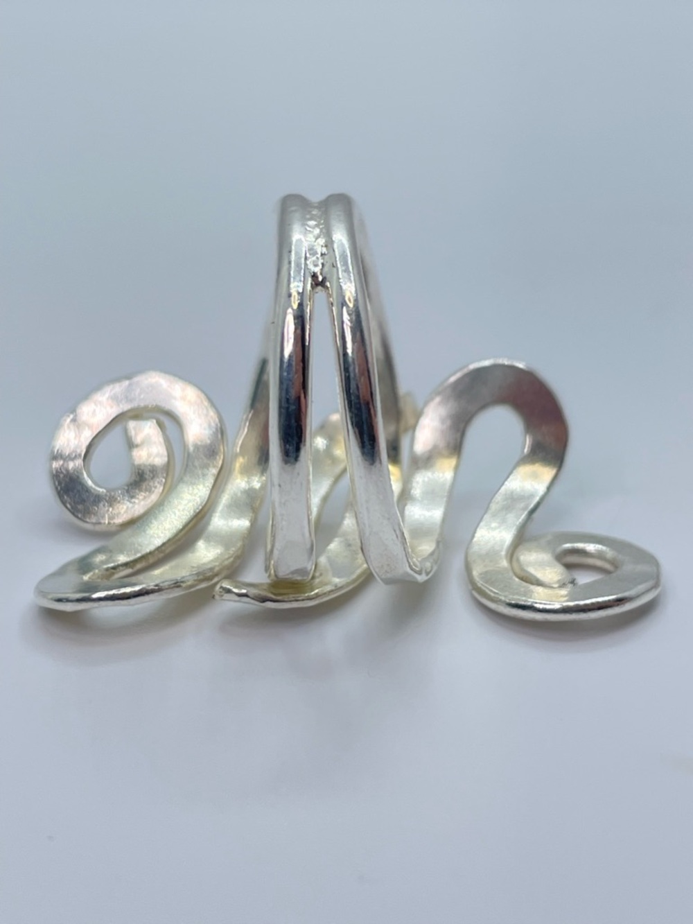Vintage Taxco Silver Wrap Ring Hammered Statement Bold Southwestern Sz 8.5 - Picture 4 of 8
